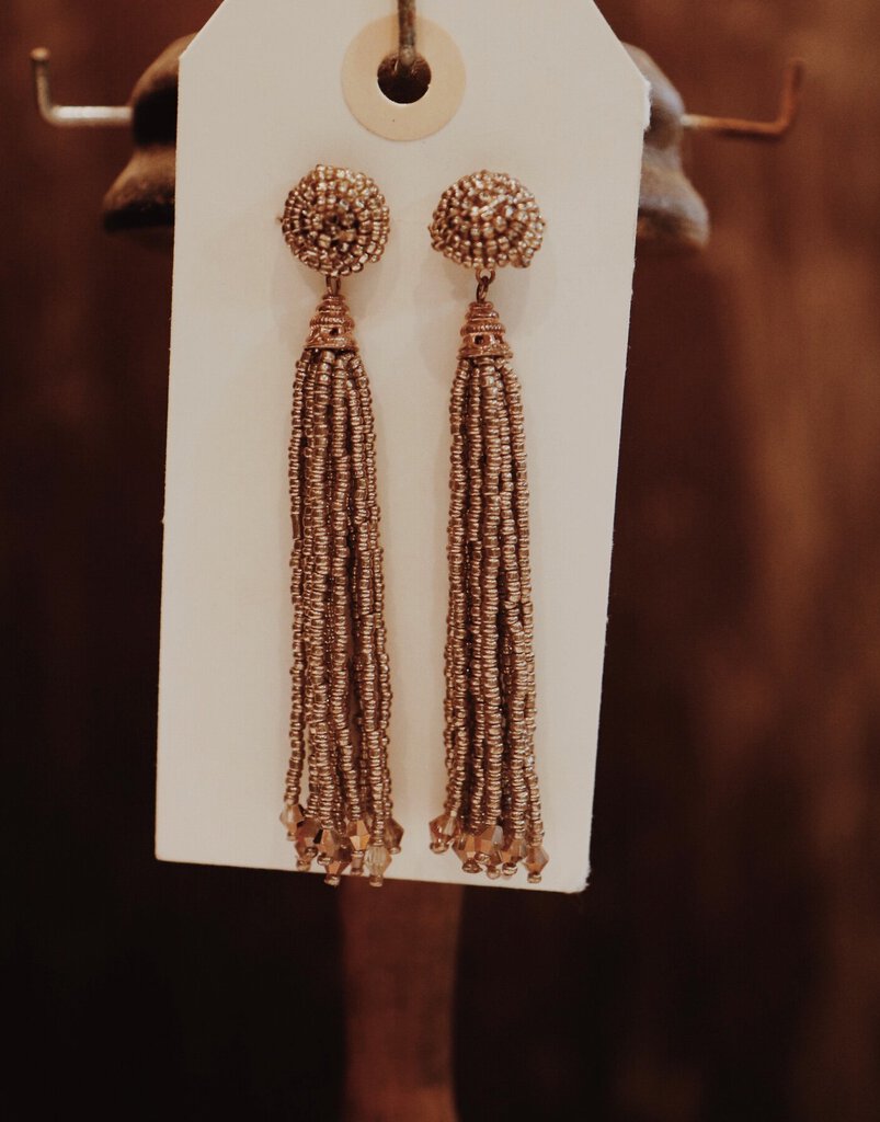 Gold Tassel Earring