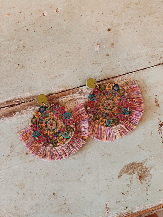 Multicolored Tassled Earring