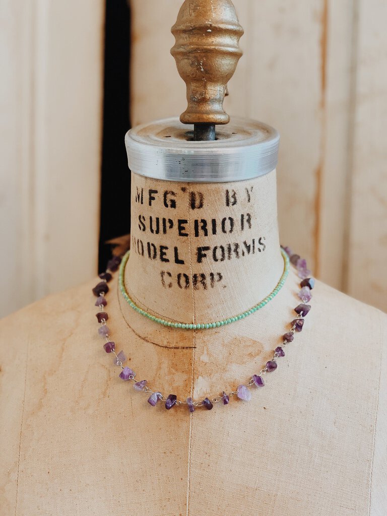 Amethyst Stone Choker Custom Necklace