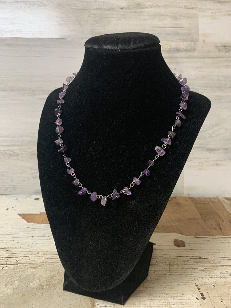 Amethyst Stone Choker Custom Necklace