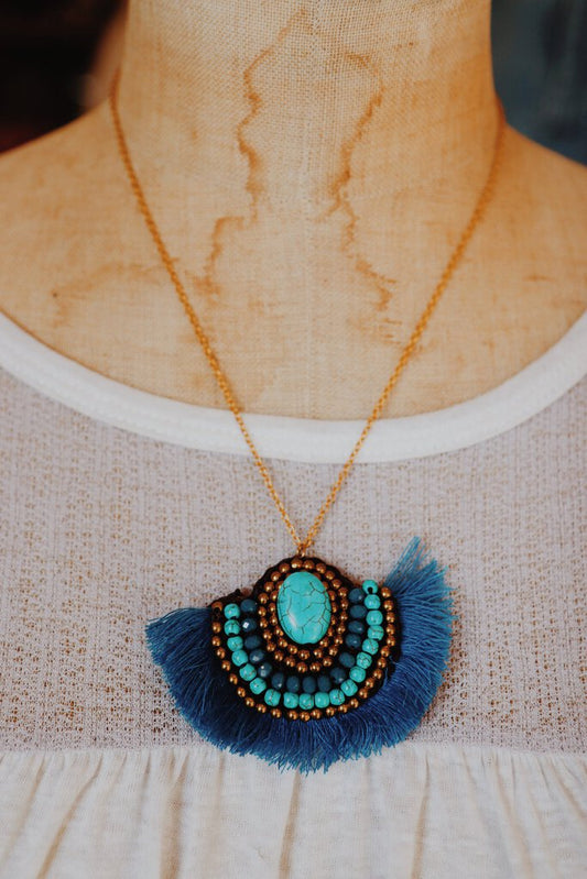 Blue Boho Necklace