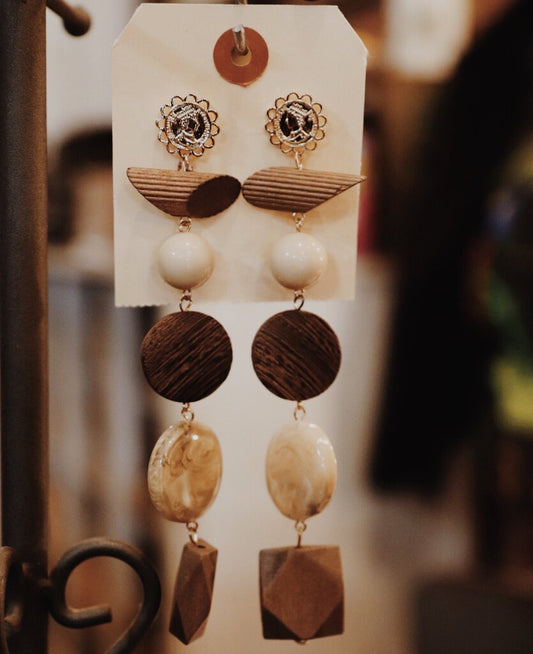 Dangling Wood Earrings