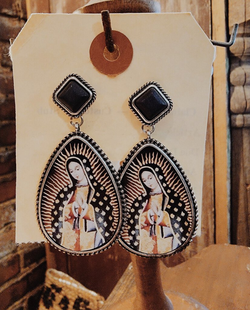 Black Stone Mother Of Guatemala Earrings