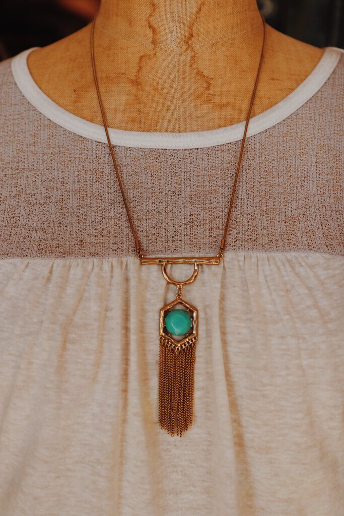 Gold Turquoise Necklace