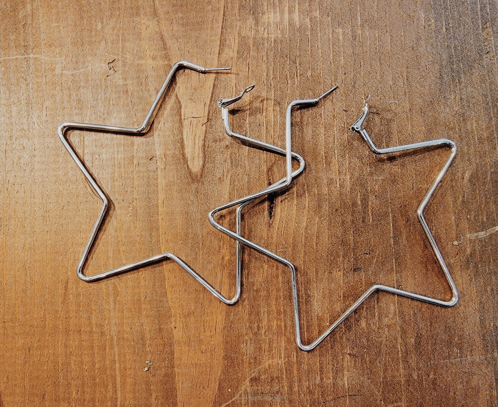 Silver Star Earrings