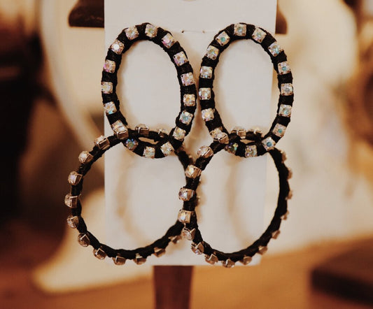 Black Studded Earrings