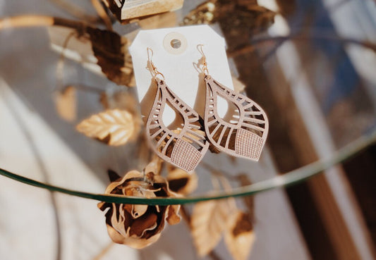 Dark Wooden Earrings