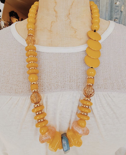 Yellow Stone Necklace