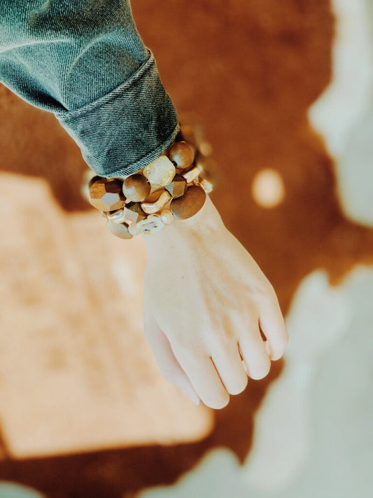 Wood Bead Bracelet Stack