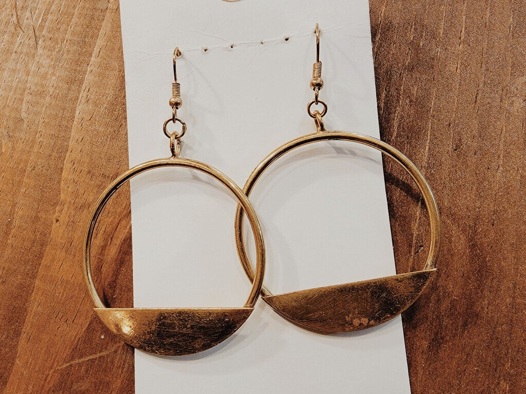 Gold Circle Earrings