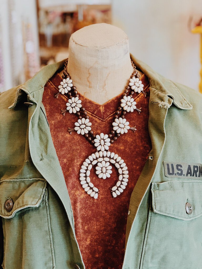 Cream & Copper Necklace