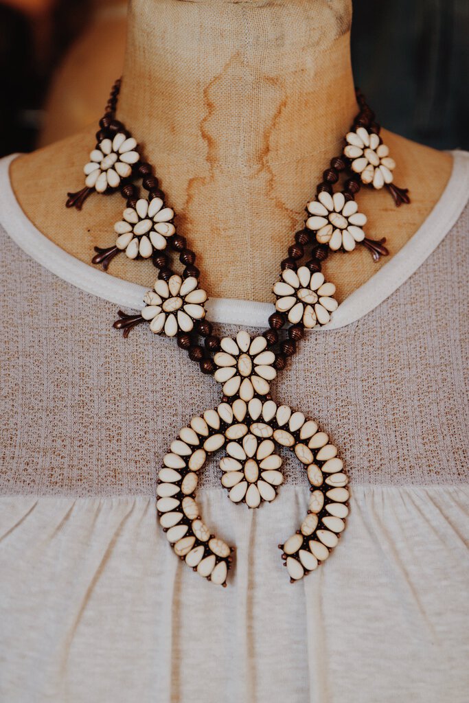 Cream & Copper Necklace