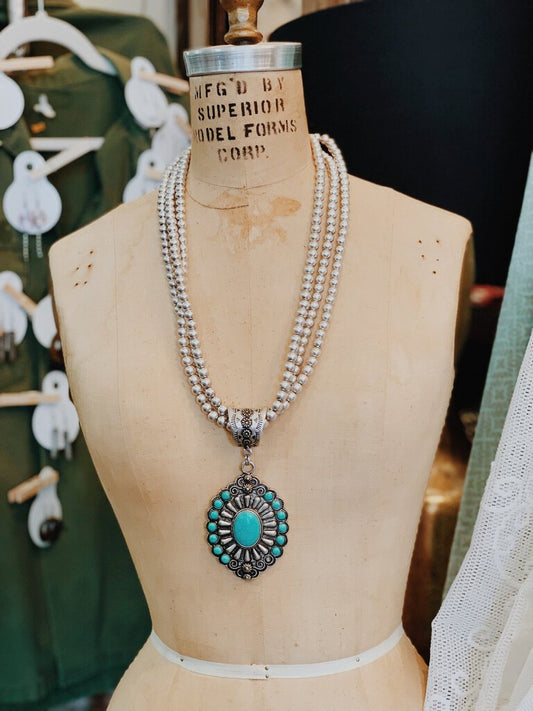 Silver & Turquoise Necklace