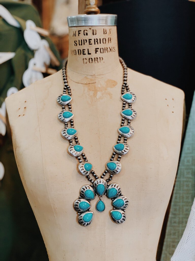 Boho Turquoise Necklace