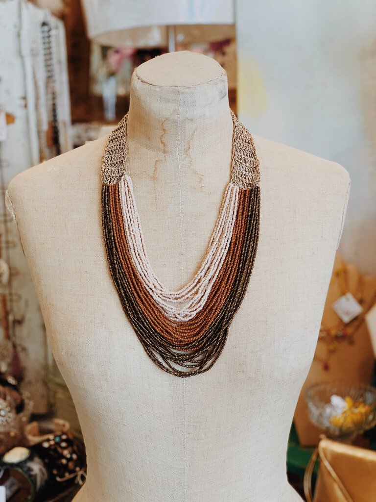 Earth Tone Bead Necklace