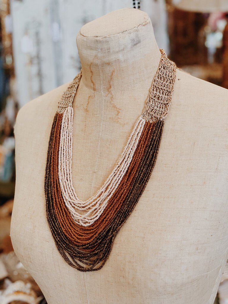 Earth Tone Bead Necklace