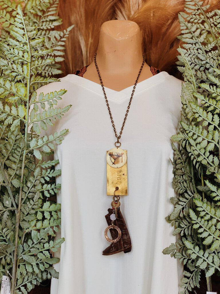 Cowboy Boot Necklace