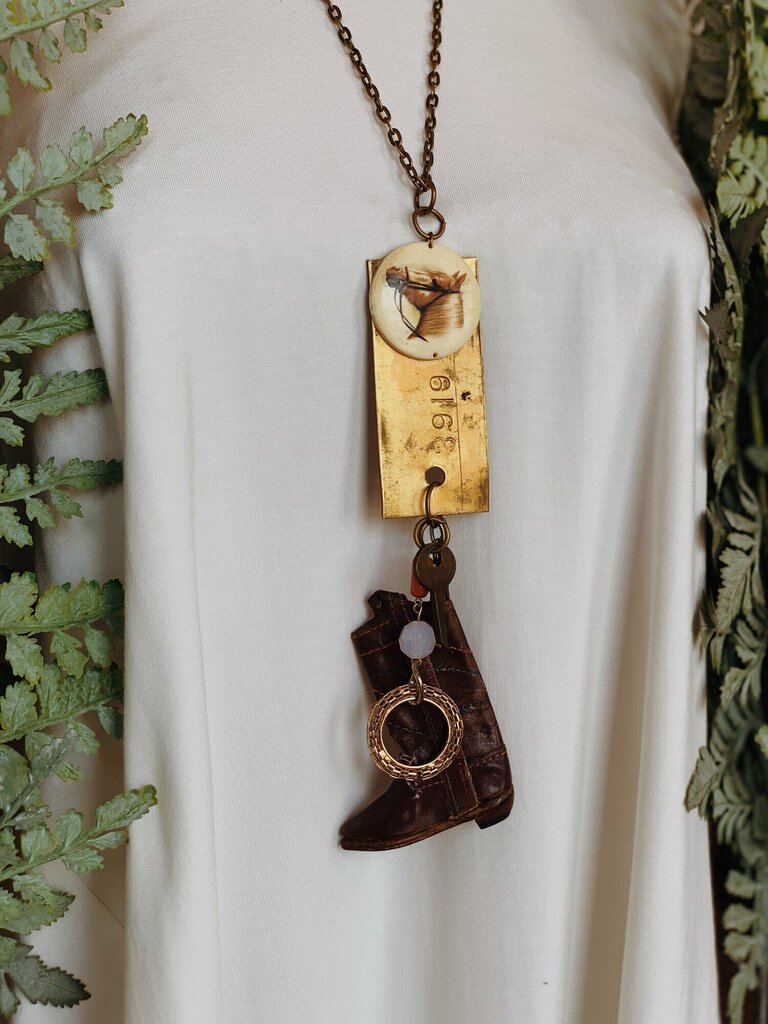 Cowboy Boot Necklace