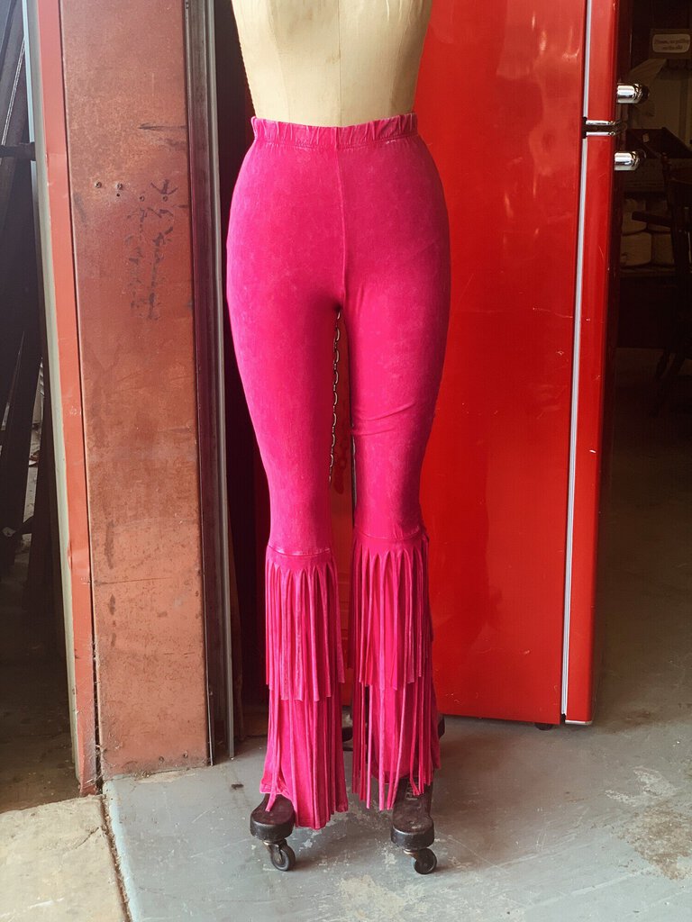 Pink Fringe Pants