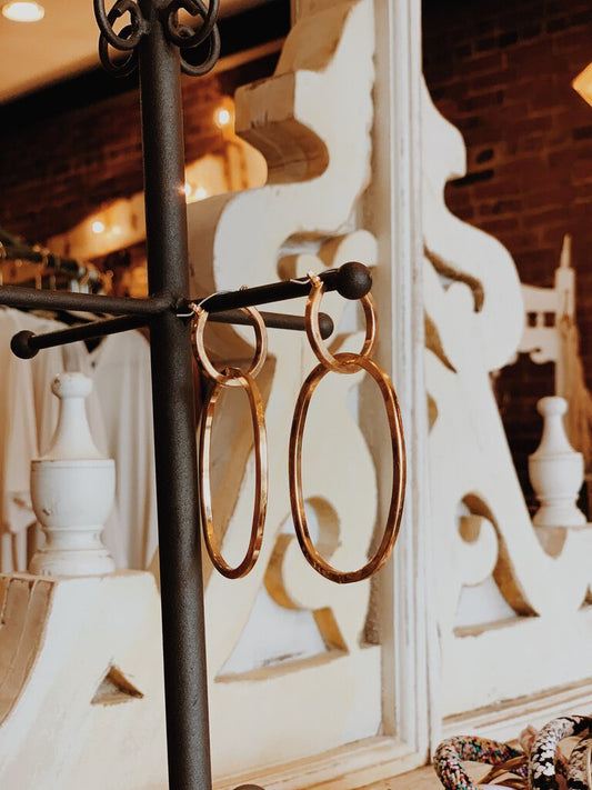 Gold Double Hoop Earrings