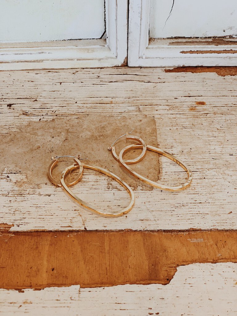 Gold Double Hoop Earrings