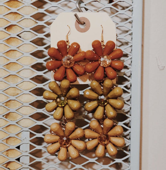 Earthy Flower Earrings