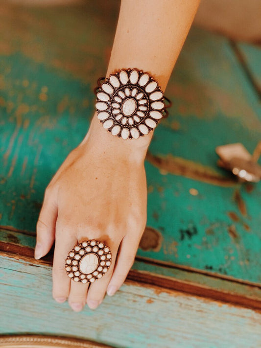 Cream/Copper Bracelet