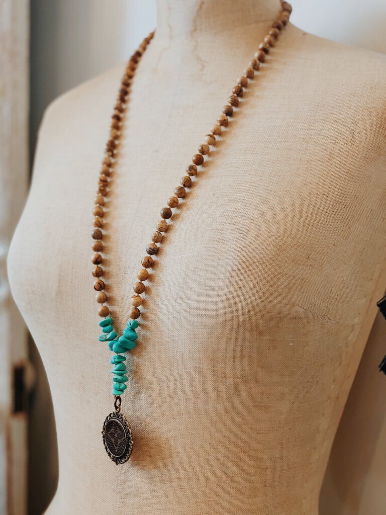 Upcycled LV Necklace