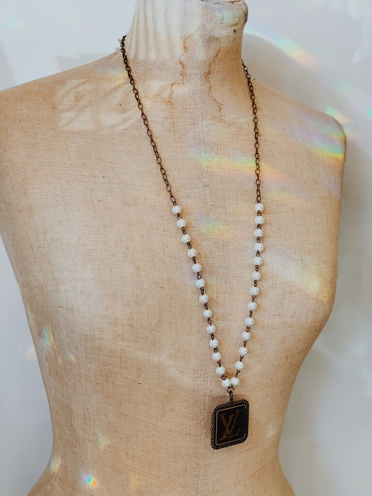 Upcycled LV Necklace