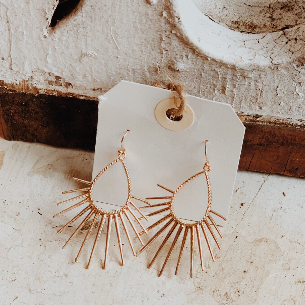 Spiked Teardrop Earrings