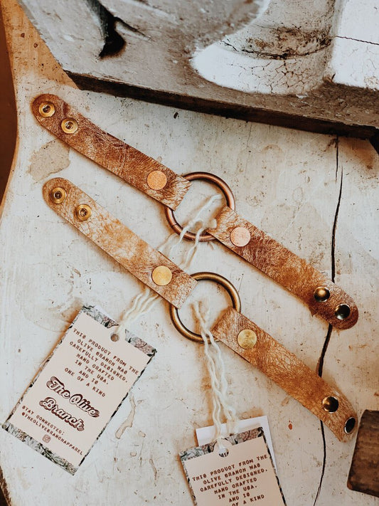 Leather Hoop Bracelet