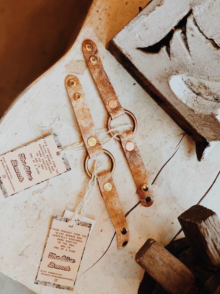 Leather Hoop Bracelet