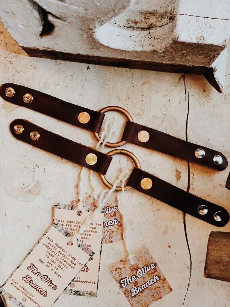 Leather Hoop Bracelet