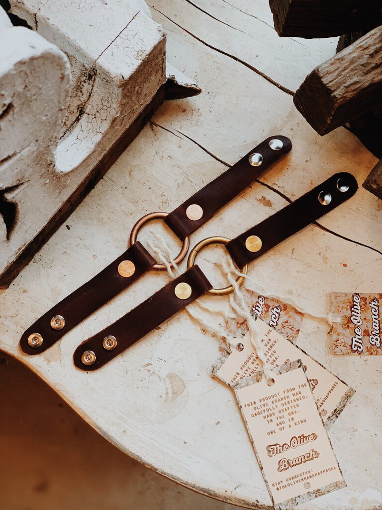 Leather Hoop Bracelet