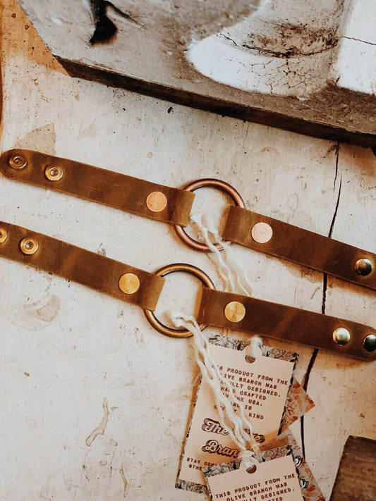 Leather Hoop Bracelet