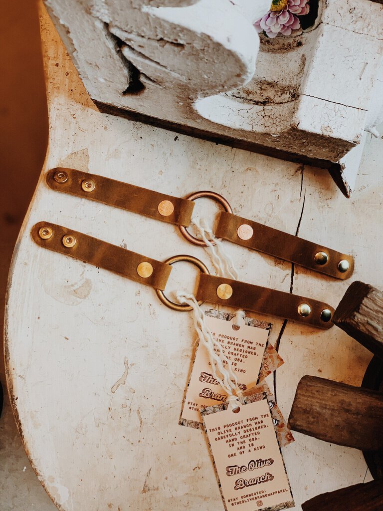 Leather Hoop Bracelet