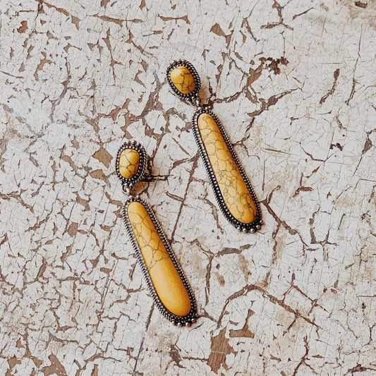 Mustard Boho Earrings