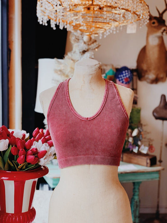 Plus Red Rust Bralette