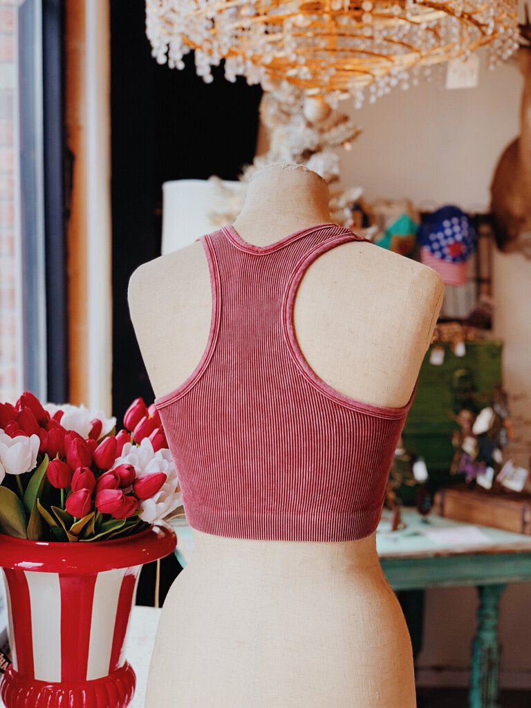 Plus Red Rust Bralette