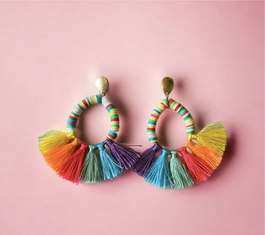 Colorful Tassle Earrings