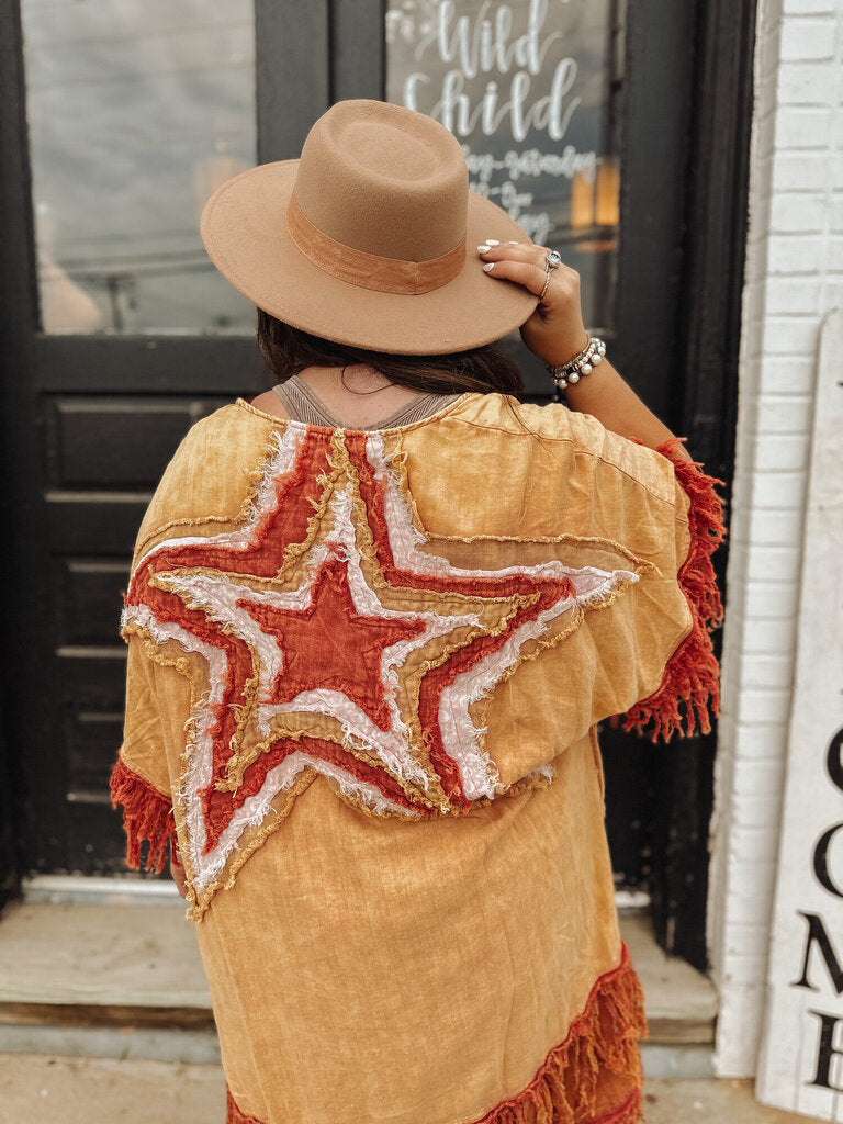 Star Patch Kimono