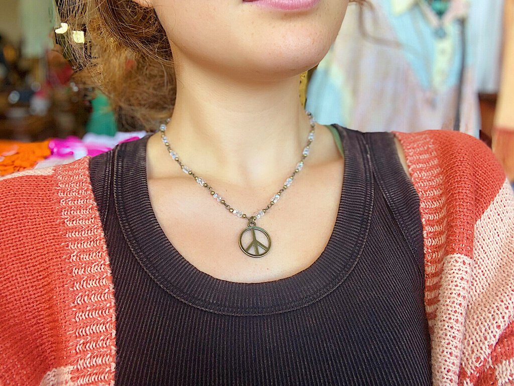 Clear Peace Necklace