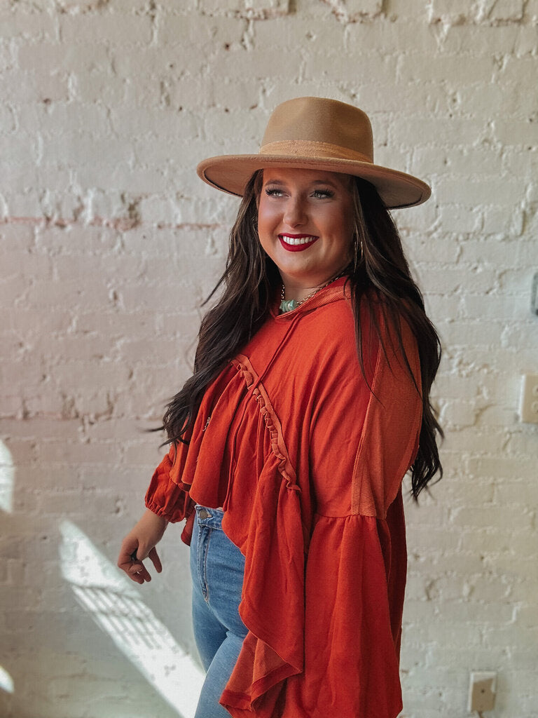 High-Low Ruffle Top