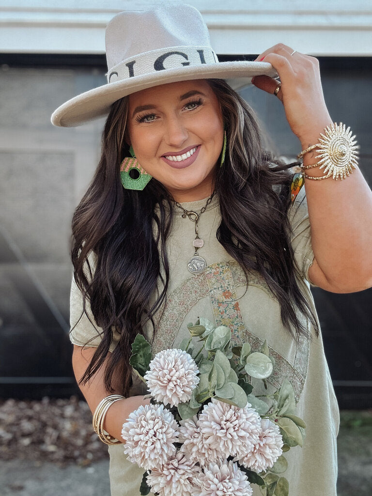 Lime/Pink Earrings