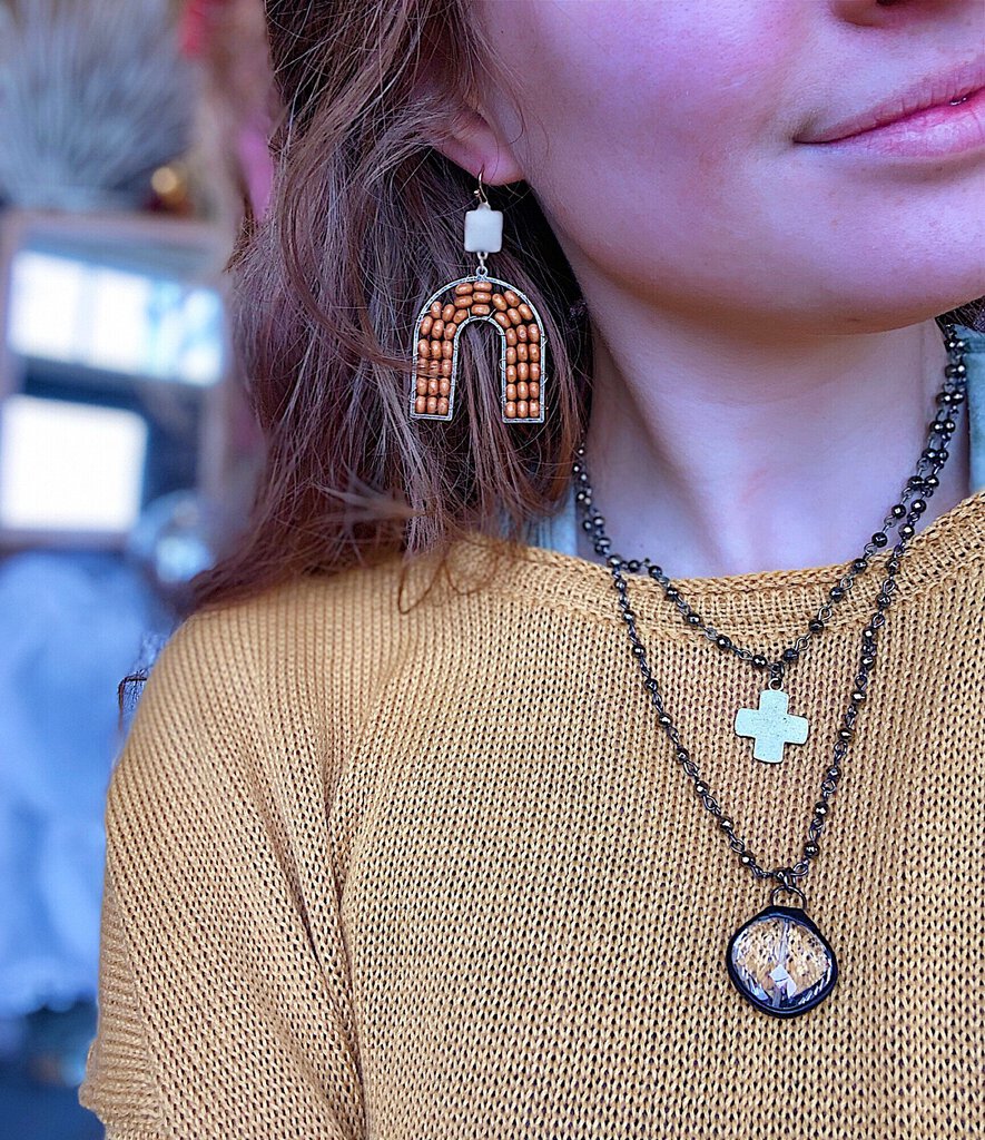 Brown Boho Earrings