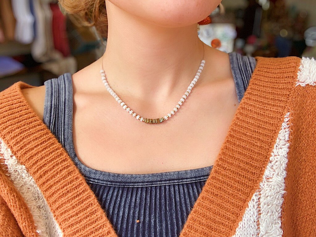 Dainty White Necklace