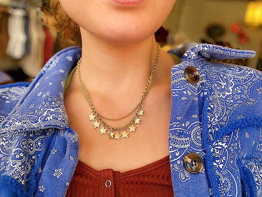 Gold Star Layers Necklace