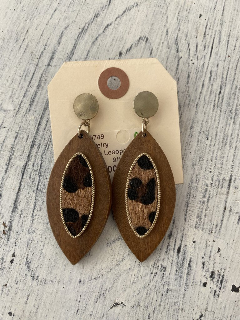 Hobo Leaopard Print Earrings