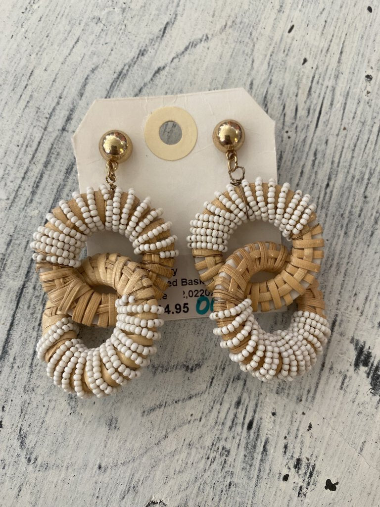 Beaded Basket Earrings