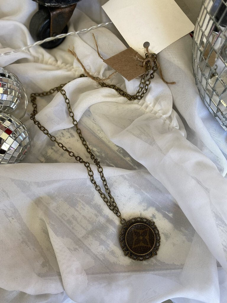 Upcycled LV Necklace